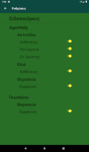 Ρυθμίσεις εφαρμογής